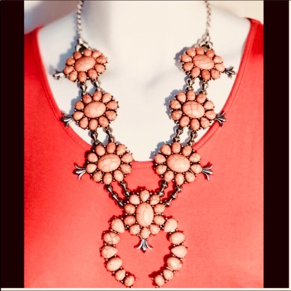 SILVER SQUASH BLOSSOM NECKLACE - Picture 7 of 7